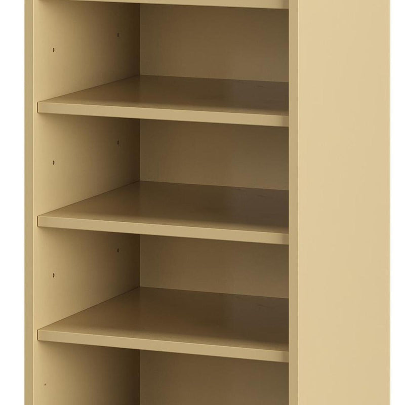 Ten Pair Solid Woodshoe Storage Cabinet (752046) - Yellow