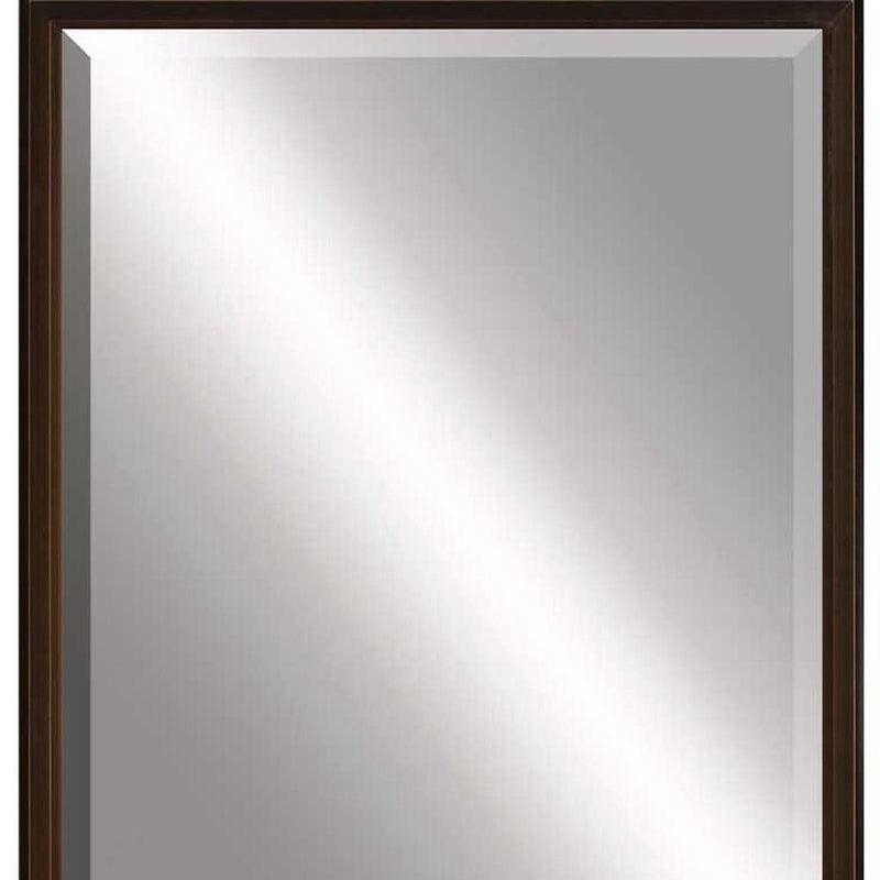 39" Wood Accent Mirror - Bronze