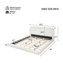 Load image into Gallery viewer, Upholstered Platform Bed With Tufted Headboard
