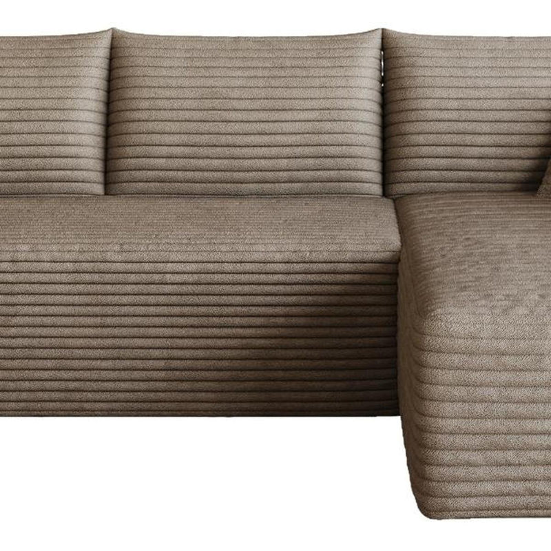Corduroy Modular L Shaped Sofa And Chaise Sectional (762664) - Camel