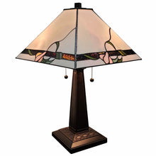 Load image into Gallery viewer, Metal Two Light Candlestick Table Lamp With Ivory Shade - Dark Brown
