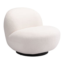 Load image into Gallery viewer, Sherpa Slipper Chair - White And Black
