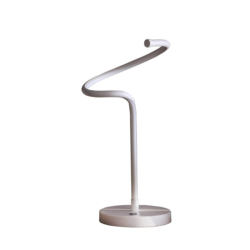 Curvy Spiral LED Table Lamp - White