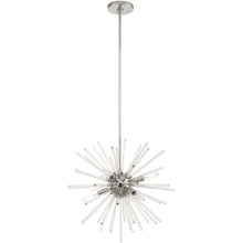 Load image into Gallery viewer, 25" Six Light Dimmable Chandelier With Shades - Silver
