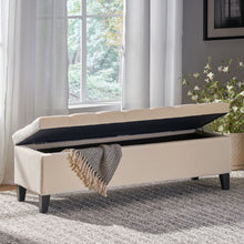 Load image into Gallery viewer, Nebulous - Upholstered Storage Ottoman With Diamond Tufting - Ivory
