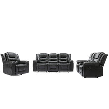 Load image into Gallery viewer, Home Theater Recliner Set Manual Recliner Chair With Wide Armrest, Two Built-In Cup Holders For Living Room
