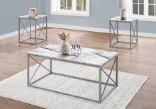 Load image into Gallery viewer, Table Set, Coffee, End, Side, Accent, Living Room, Marble Look Laminate, Contemporary &amp; Modern (Set of 3)
