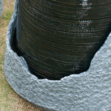 Load image into Gallery viewer, Indoor Outdoor Water Fountain, Unique Broken Urn Fountain Chic Dynamic Modern Design With Light For Garden
