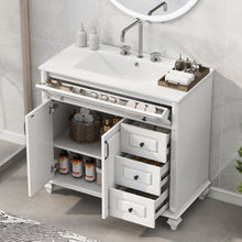 Load image into Gallery viewer, Modern Bathroom Vanity With Sink, 3 Drawers &amp; 2 Doors
