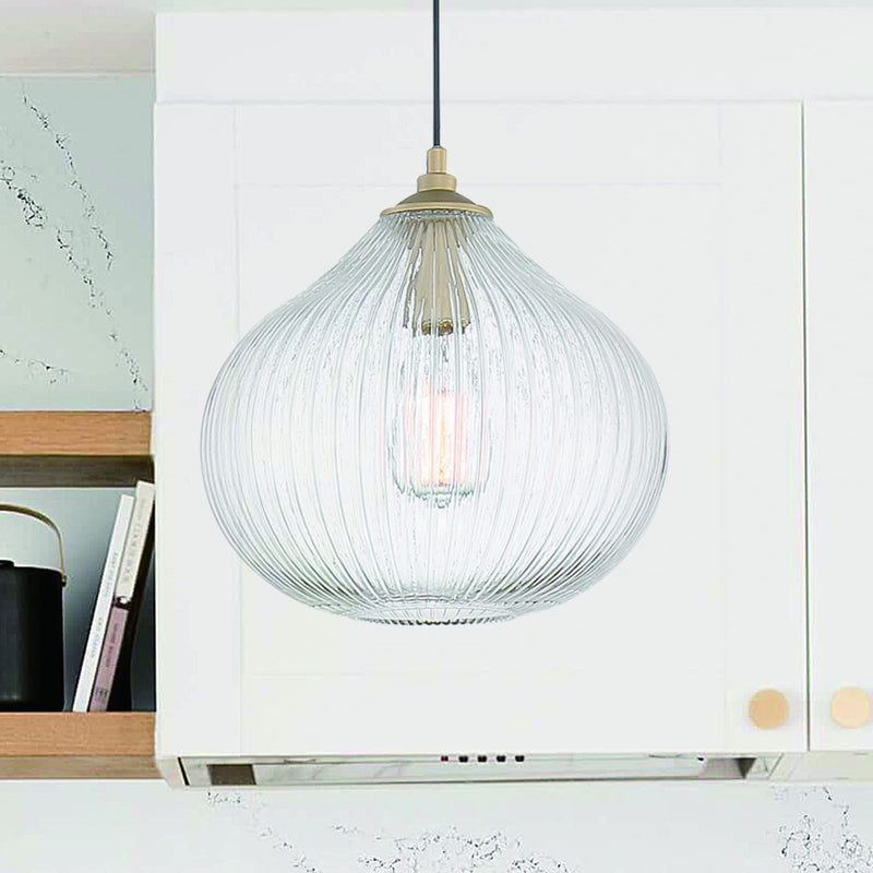 Kitchen Island Metal Dimmable Chandelier With Shades - Clear