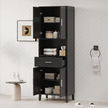 Load image into Gallery viewer, Freestanding Tall Bathroom Cabinet With Soft Close Doors And Adjustable Shelves
