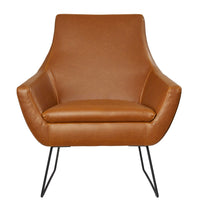 Load image into Gallery viewer, Retro Mod Distressed Faux Leather Arm Chair - Camel
