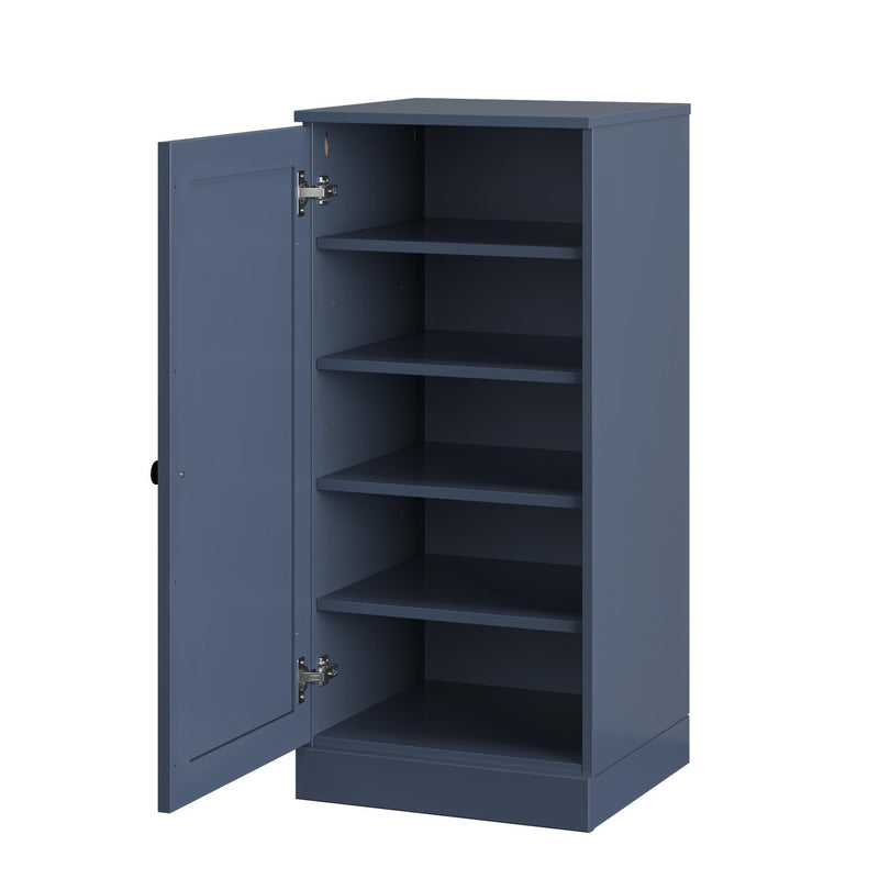 Ten Pair Solid Woodshoe Storage Cabinet (752122) - French Blue