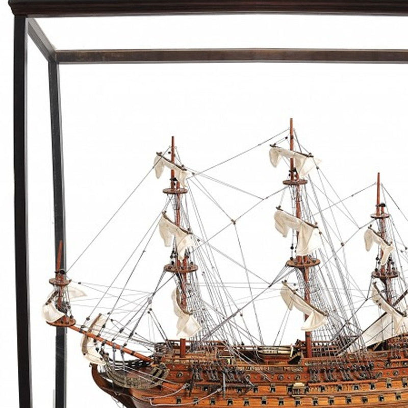 Hand Painted San Felipe Large Floor Display Model Boat - Brown