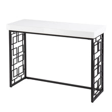 Load image into Gallery viewer, Glass Sled Console Table - White / Black
