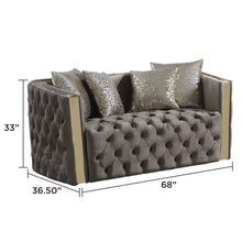 Load image into Gallery viewer, Naomi - Button Tufted Loveseat - Taupe
