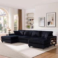 Load image into Gallery viewer, U-Shaped Convertible Sofa, 4 Seater Large Living Room Lounge
