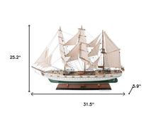 Load image into Gallery viewer, Hand Painted Model Boat (624643) - Dark Brown / Beige
