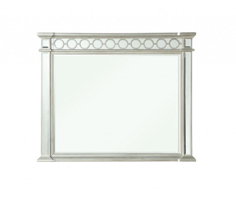 42" Framed Mounted Dresser Mirror - Silver