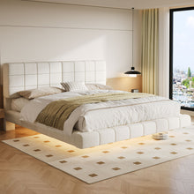 Load image into Gallery viewer, Floating Bed With Light, Soft Touch Surface
