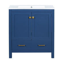 Load image into Gallery viewer, Bathroom Vanity With Single Sink, Combo Cabinet Undermount Sink, Bathroom Storage Cabinet With Two Doors And A Drawer, Soft Closing, Multifunctional Storage, Solid Wood Frame
