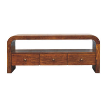 Load image into Gallery viewer, Solid Wood Enclosed Open Storage TV Stand (719186) - Brown
