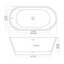 Load image into Gallery viewer, Gloss Freestanding Bathtub With Overflow &amp; Pop Up Drain, Stand Alone Soaking Tub

