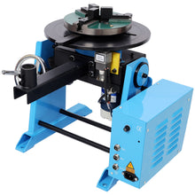 Load image into Gallery viewer, Heavy Duty Rotary Welding Positioner Turntable Table With Manual Tilt And 3 Jaw Lathe Chuck - Blue
