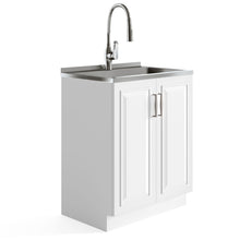 Load image into Gallery viewer, Darwin - Deluxe Laundry Cabinet With Pull-Out Faucet And Stainless Steel Sink
