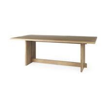 Load image into Gallery viewer, Light Modern Rustic Wooden Dining Table - Brown
