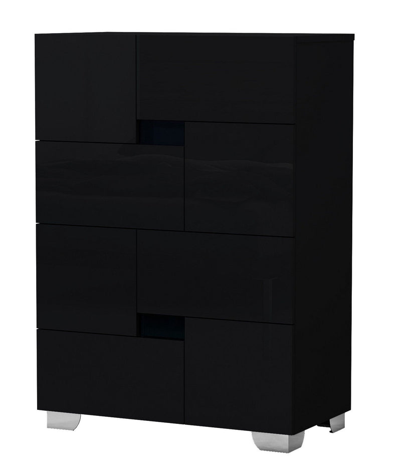 Superb High Gloss Chest - Black