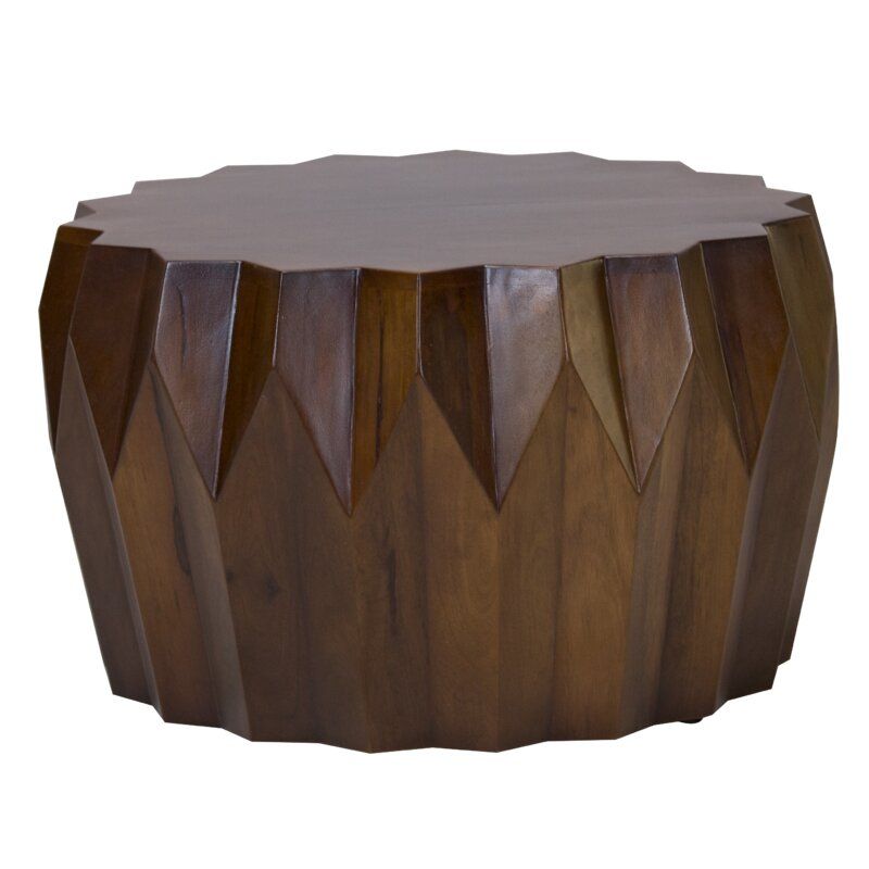 Solid Wood Octagon Coffee Table - Brown
