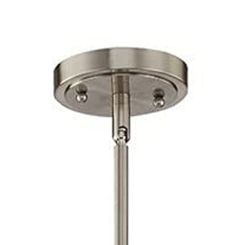 Kitchen Island Dimmable Metal Chandelier With Shades - Nickel