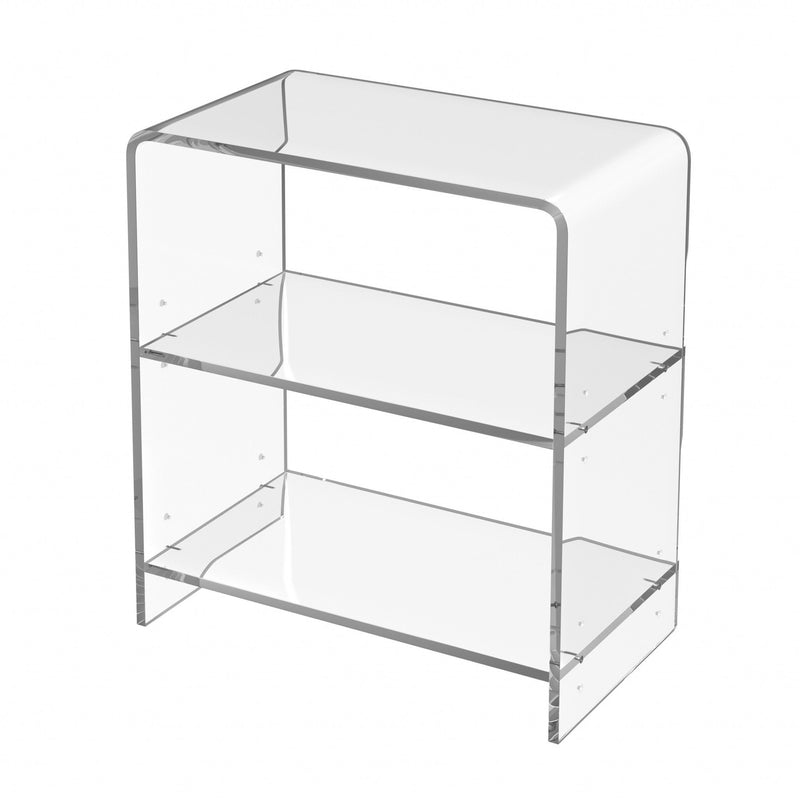 Plastic Two Tier Bookcase - Clear