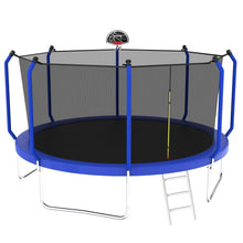 Load image into Gallery viewer, Trampoline With Basketball Hoop, Astm Approved Reinforced Type Outdoor Trampoline With Enclosure Net
