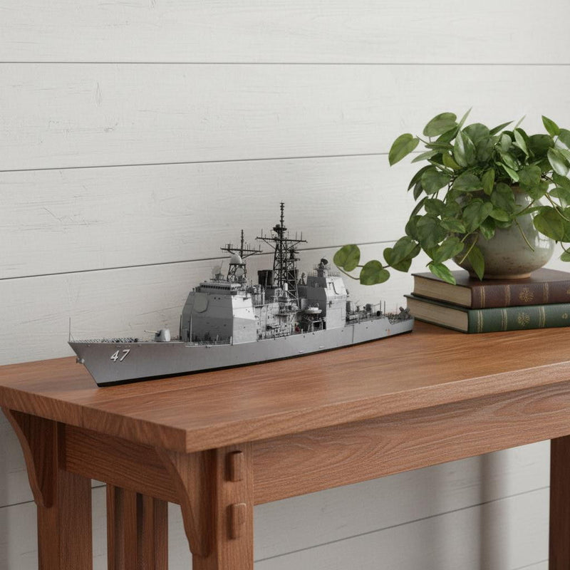 Hand Painted Model Boat (624272) - Gray