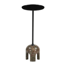 Load image into Gallery viewer, 22" Marble Pedestal End Table - Brown
