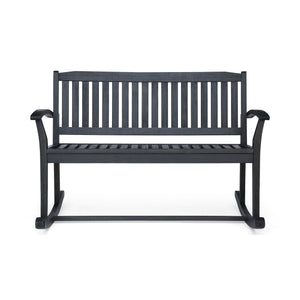 Baxter - Rocking Loveseat - Dark Gray