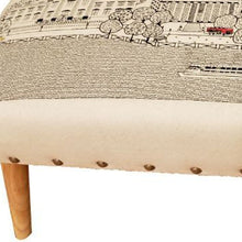 Load image into Gallery viewer, Wool Ottoman 38" - Cream / Brown
