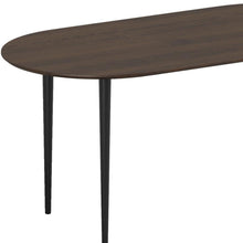 Load image into Gallery viewer, 67" Solid Wood Mirrored Double Pedestal Base Oval Dining Room Table - Walnut

