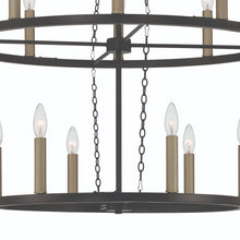 Load image into Gallery viewer, Candle Style Multi Light Metal Dimmable Chandelier - Black / Gold
