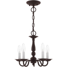Load image into Gallery viewer, 11" Five Light Dimmable Chandelier With Shades - Bronze
