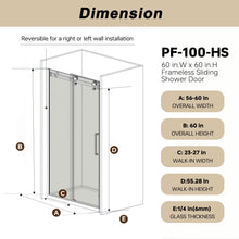 Load image into Gallery viewer, Frameless Single Sliding Shower Door, Square Tube Track
