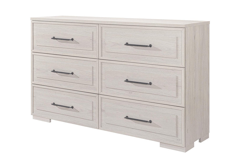 Wood Six Drawer Double Dresser (766563) - Beige