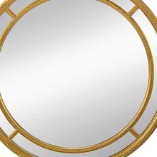 Load image into Gallery viewer, 35" Geo Dot Round Double Frame Accent Mirror - Gold
