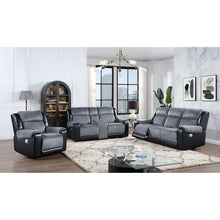 Load image into Gallery viewer, Alicia - Console Reclining Loveseat - Gray Black
