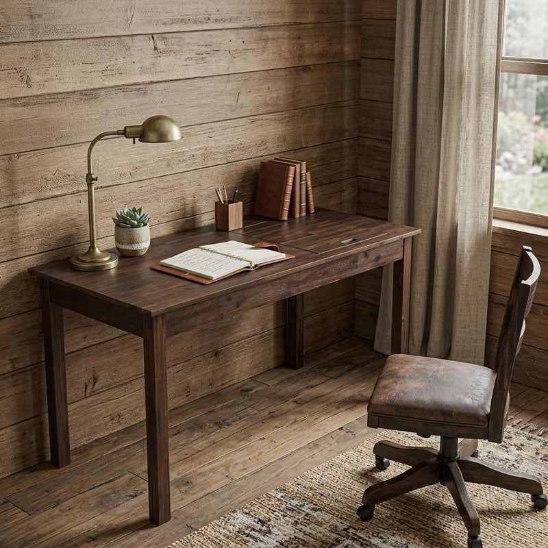 Computer Desk - Brown / Charcoal