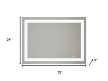 Load image into Gallery viewer, 24" Lighted Frameless Bathroom Vanity Mirror - Clear
