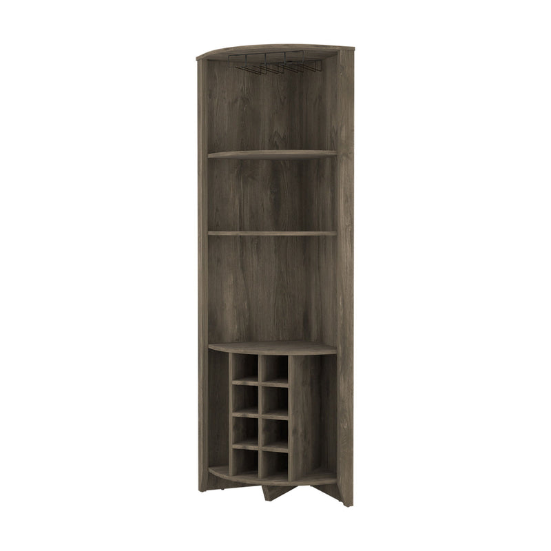 71" Wood Corner Bar Cabinet - Gray