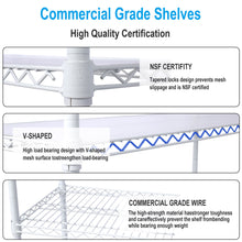 Load image into Gallery viewer, 6 Tier 6000Lbs Capacity Nsf Metal Shelf Wire Shelving Unit, Heavy Duty Adjustable Storage Rack With Wheels &amp; Shelf Liners For Commercial Grade Utility Steel Storage Rack
